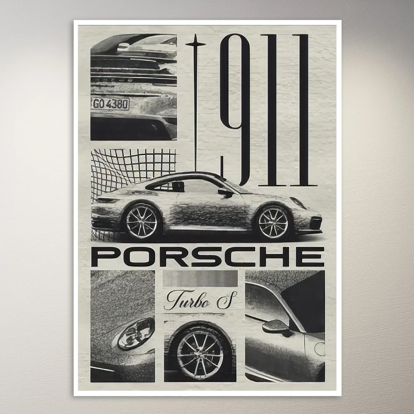 Porsche 911 Turbo S Collage Poster