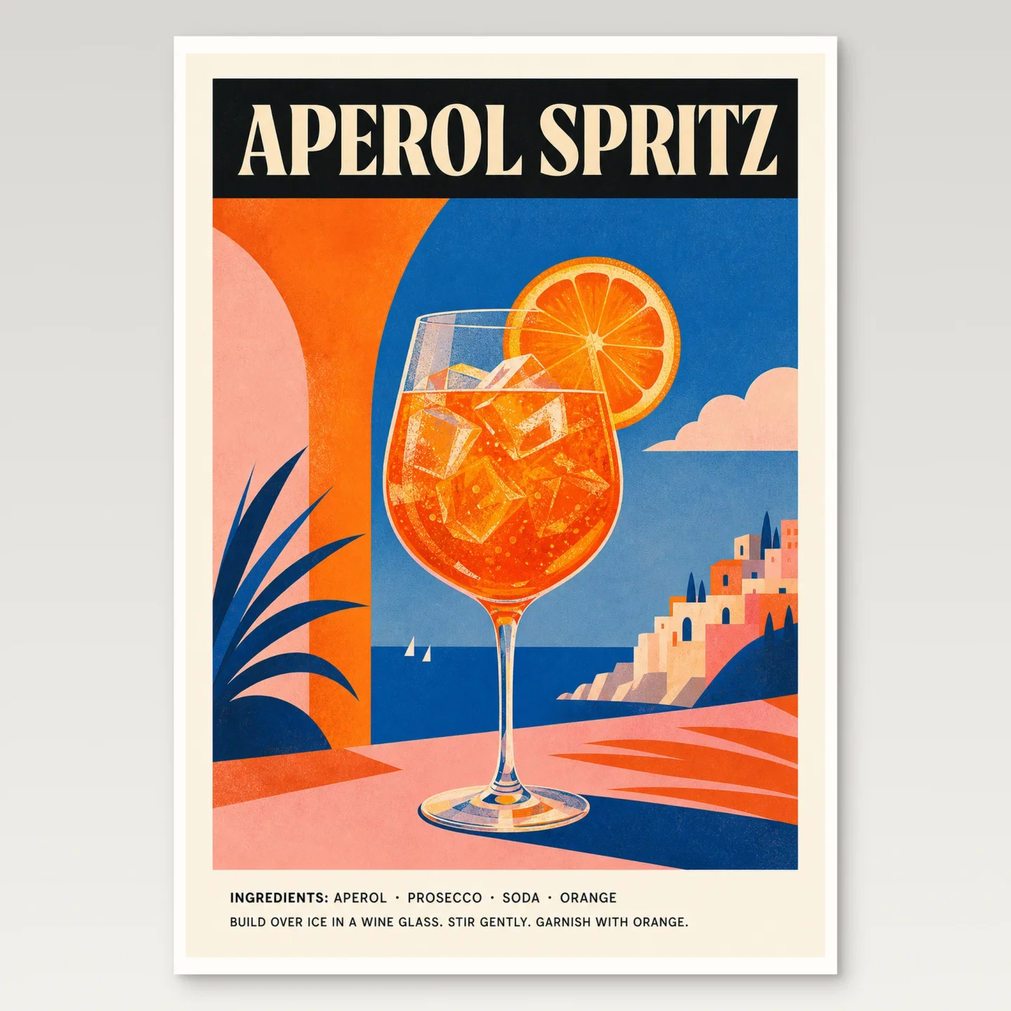 Aperol Spritz Poster mockup