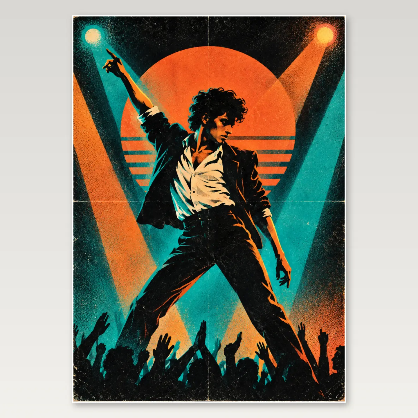 Moonwalk Pop Stage A4 Poster mockup