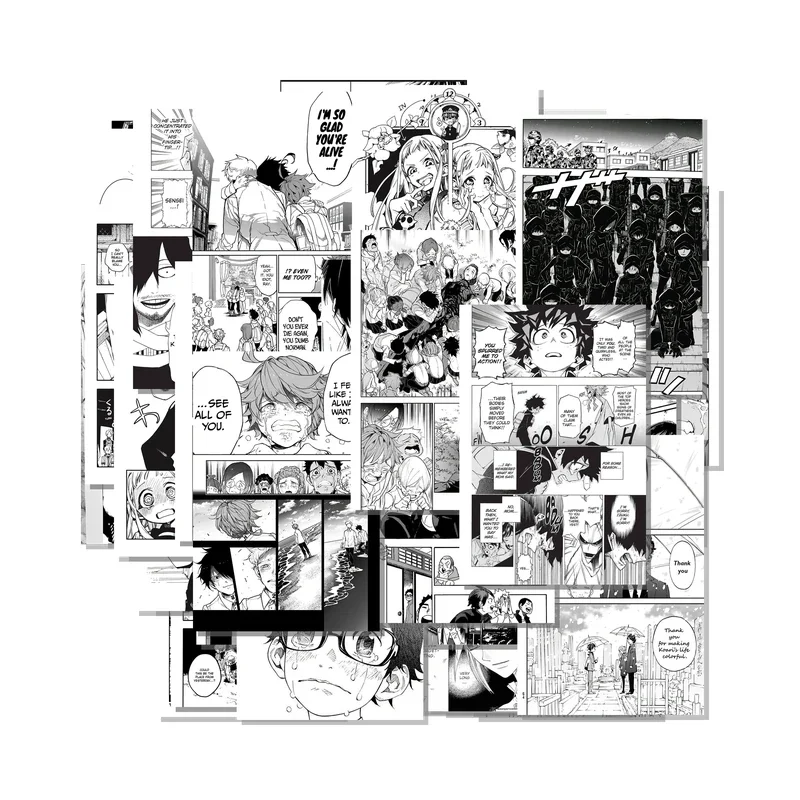 Manga Set of 100 Collage Kit