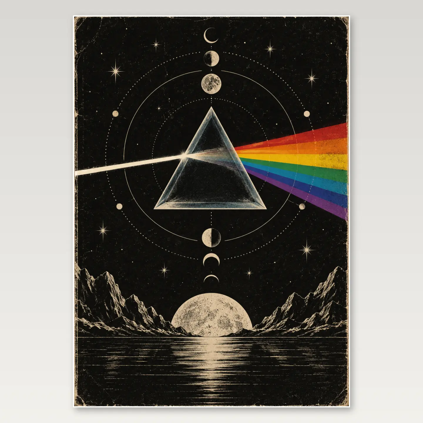 Prism Rainbow Tour A4 Poster mockup