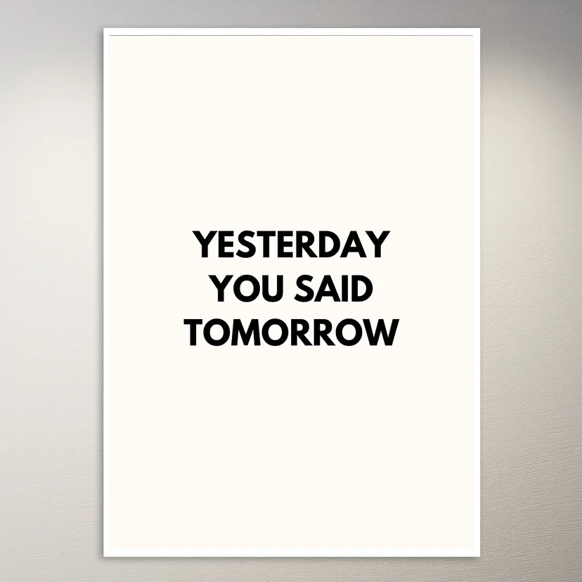 Motivational Quote Wall Poster