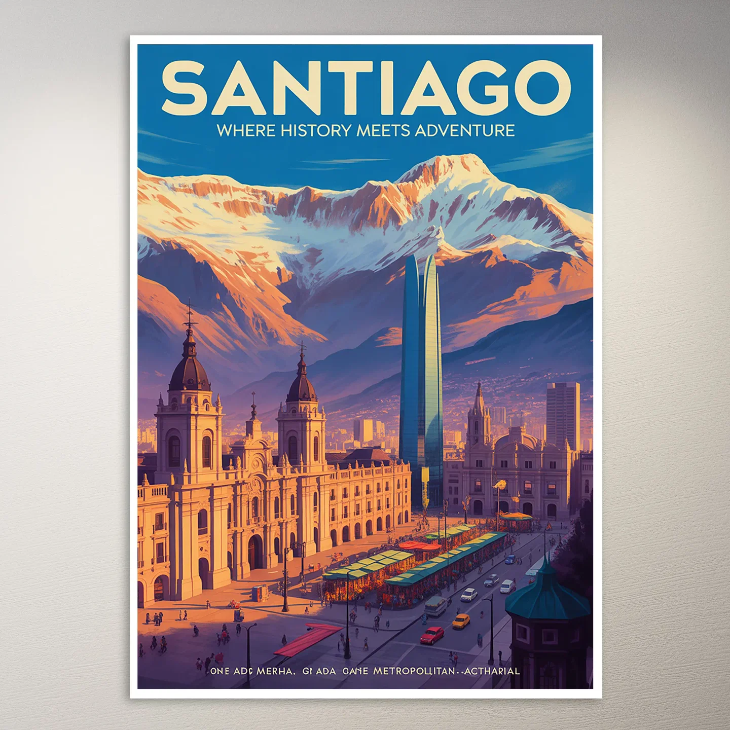 Santiago Travel Poster