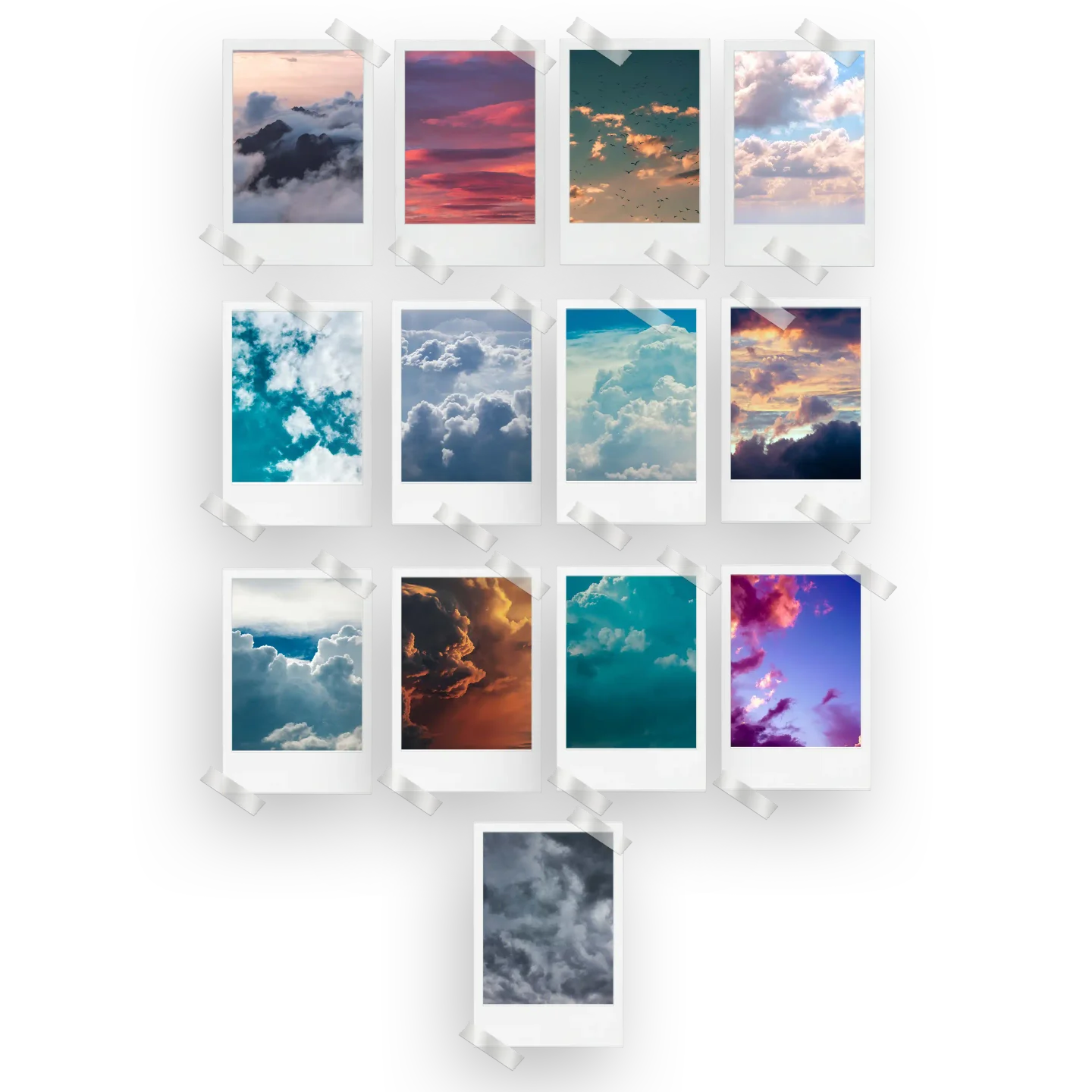 Cloud Prints Set of 13