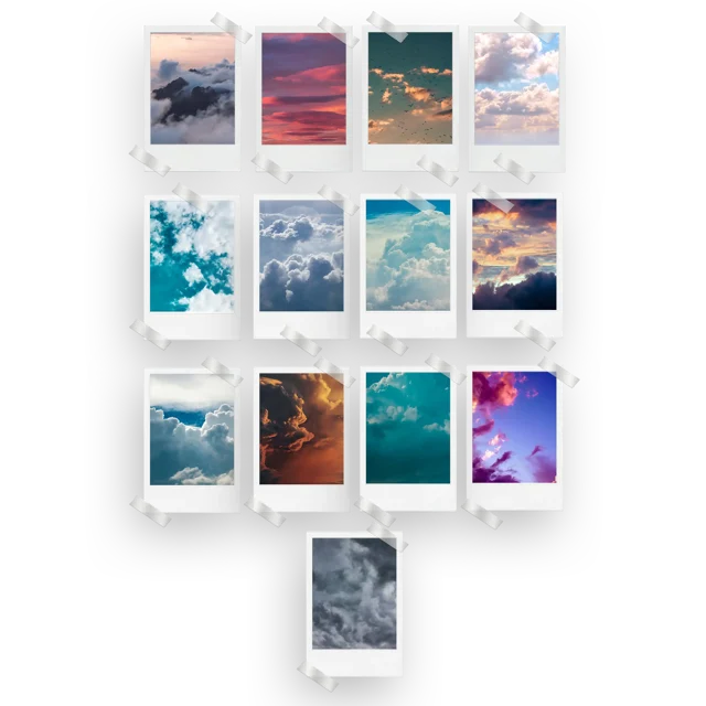 Cloud Prints Set of 13