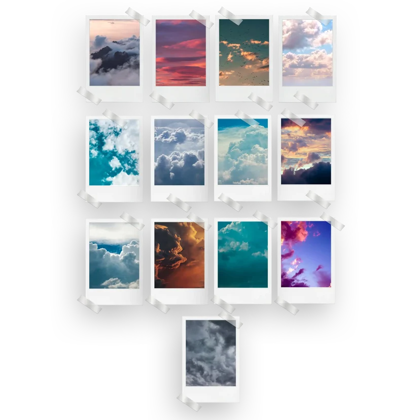 Cloud Prints Set of 13