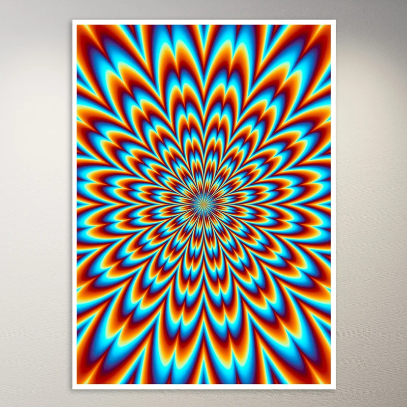 Psychedelic Optical Illustion Poster