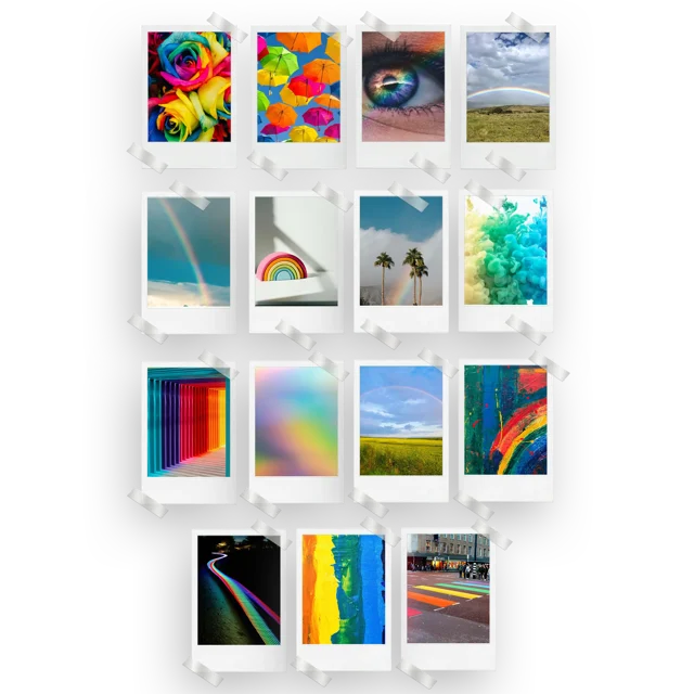 Rainbow Aesthetic Prints Set of 15