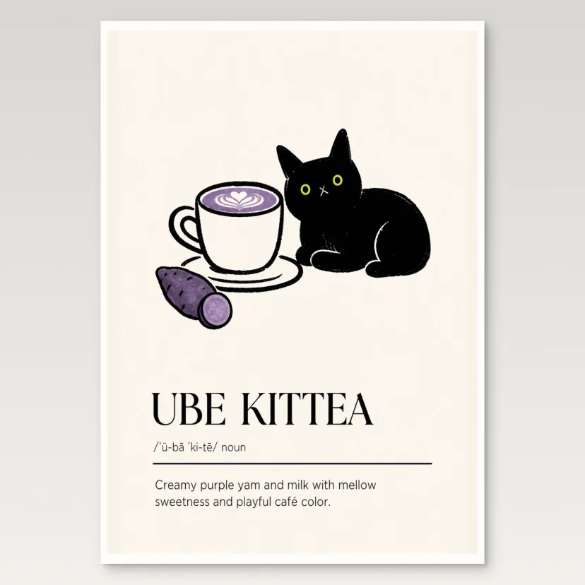 Ube Kittea Poster