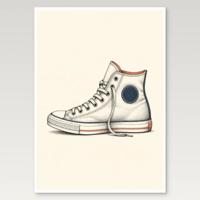 High Top Sneaker Poster