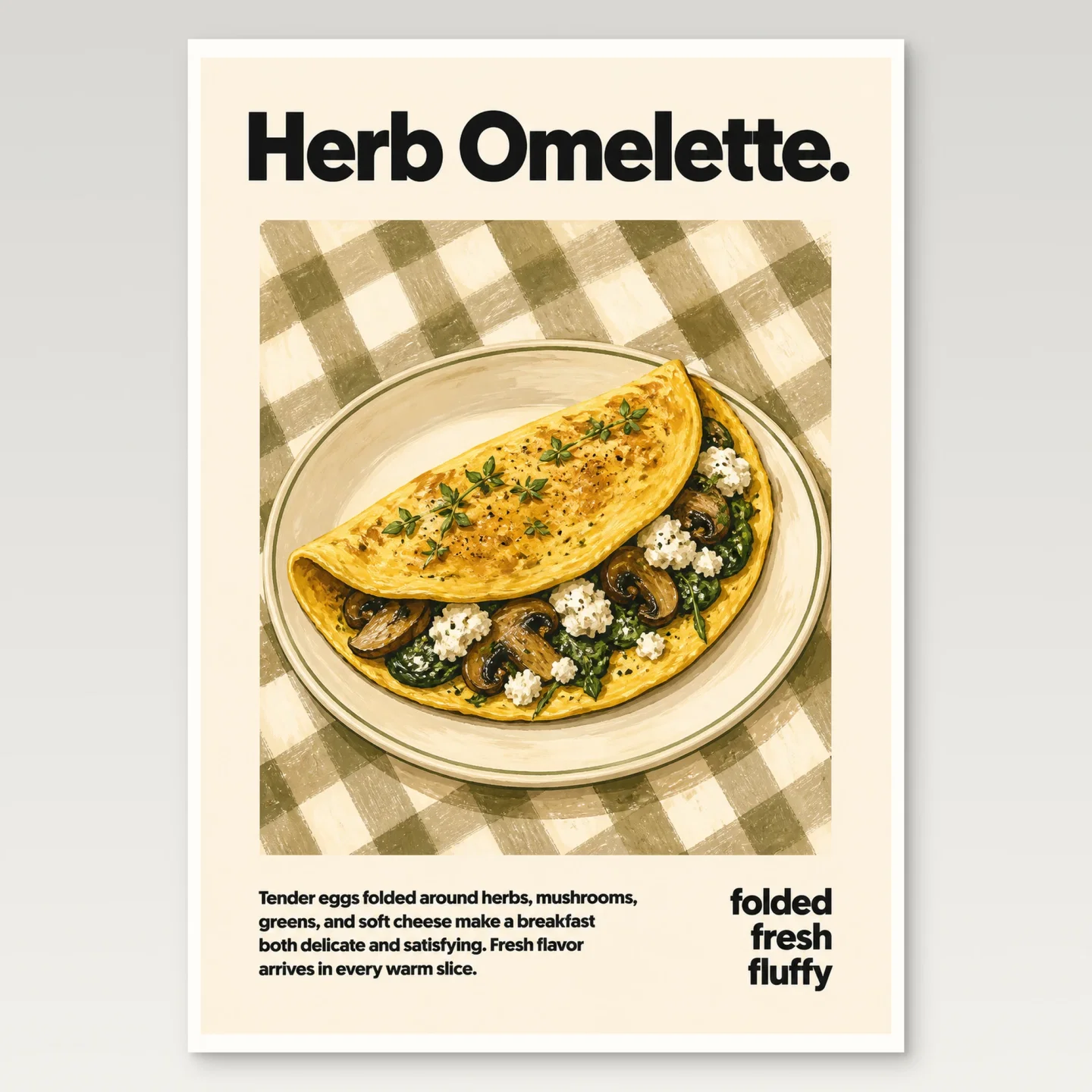 Herb Omelette Poster mockup