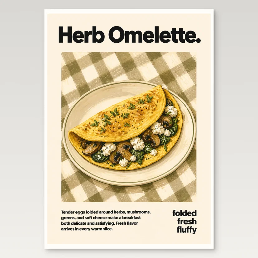 Herb Omelette Poster