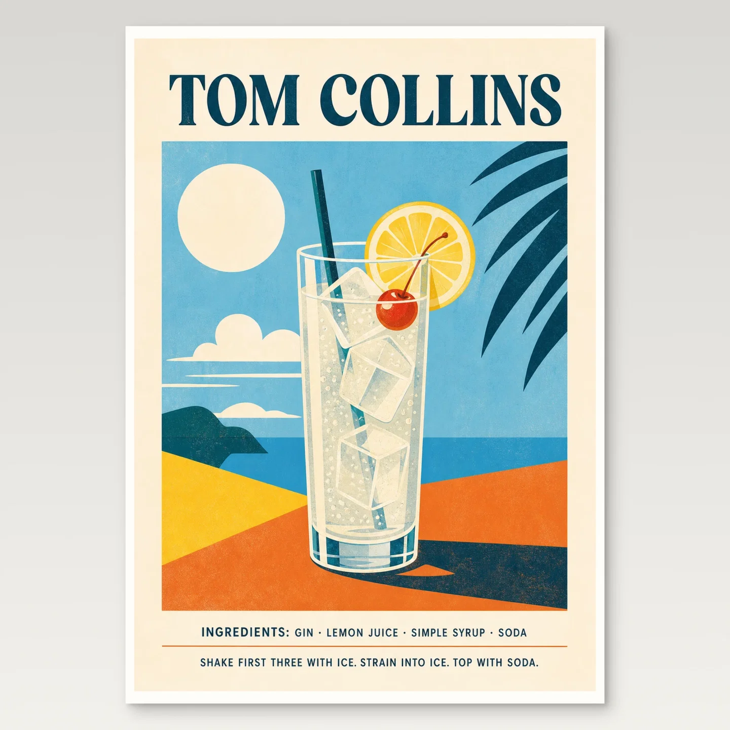 Tom Collins Poster mockup