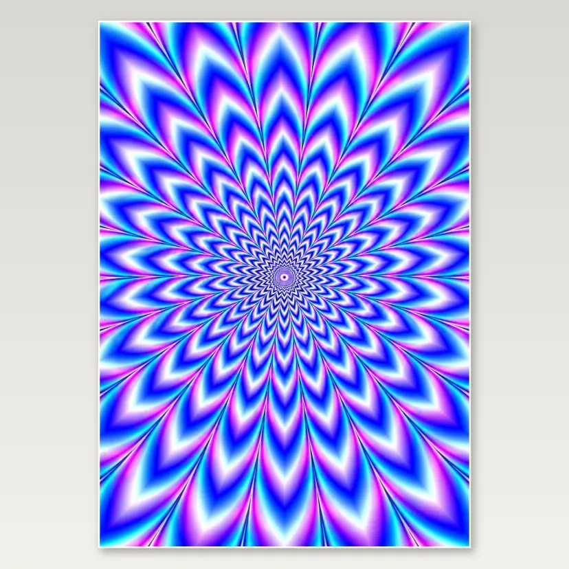 Ice Blue Starburst A4 Poster