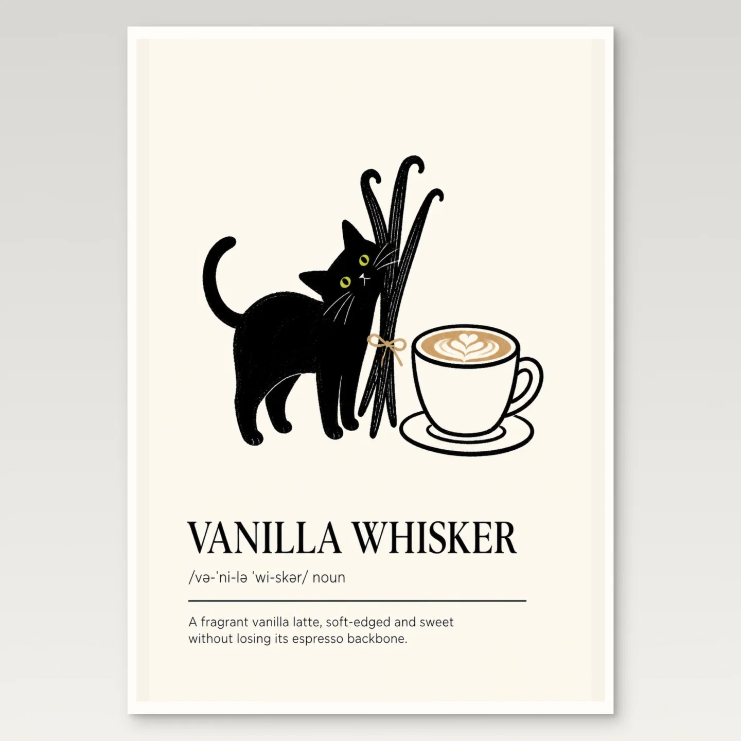 Vanilla Whisker Poster mockup