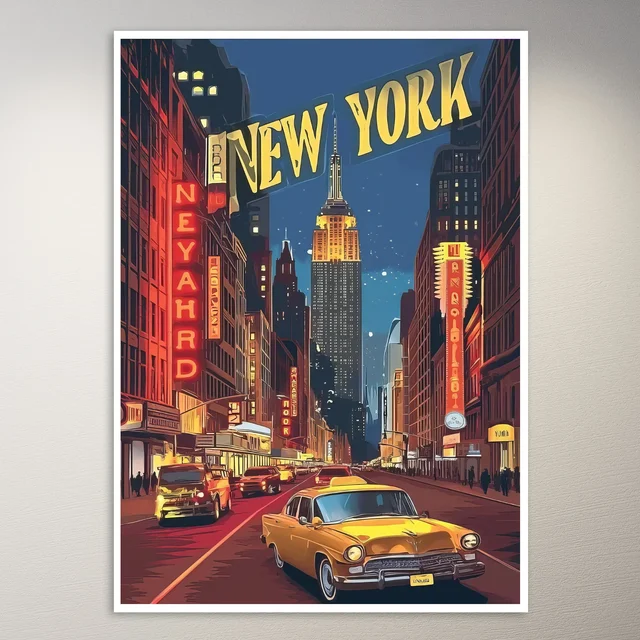 New York City Night Life Poster