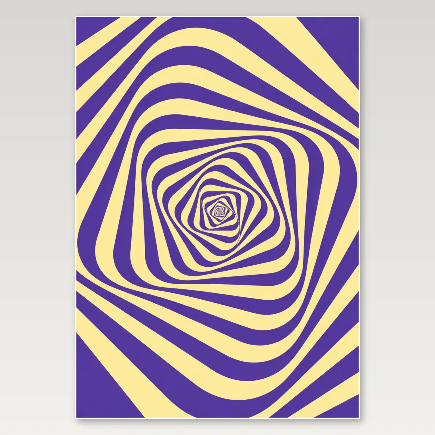 Purple Cream Spiral Portal A4 Poster mockup