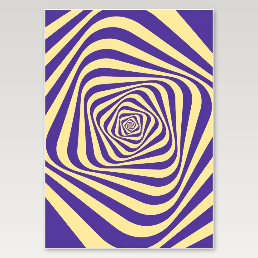 Purple Cream Spiral Portal A4 Poster