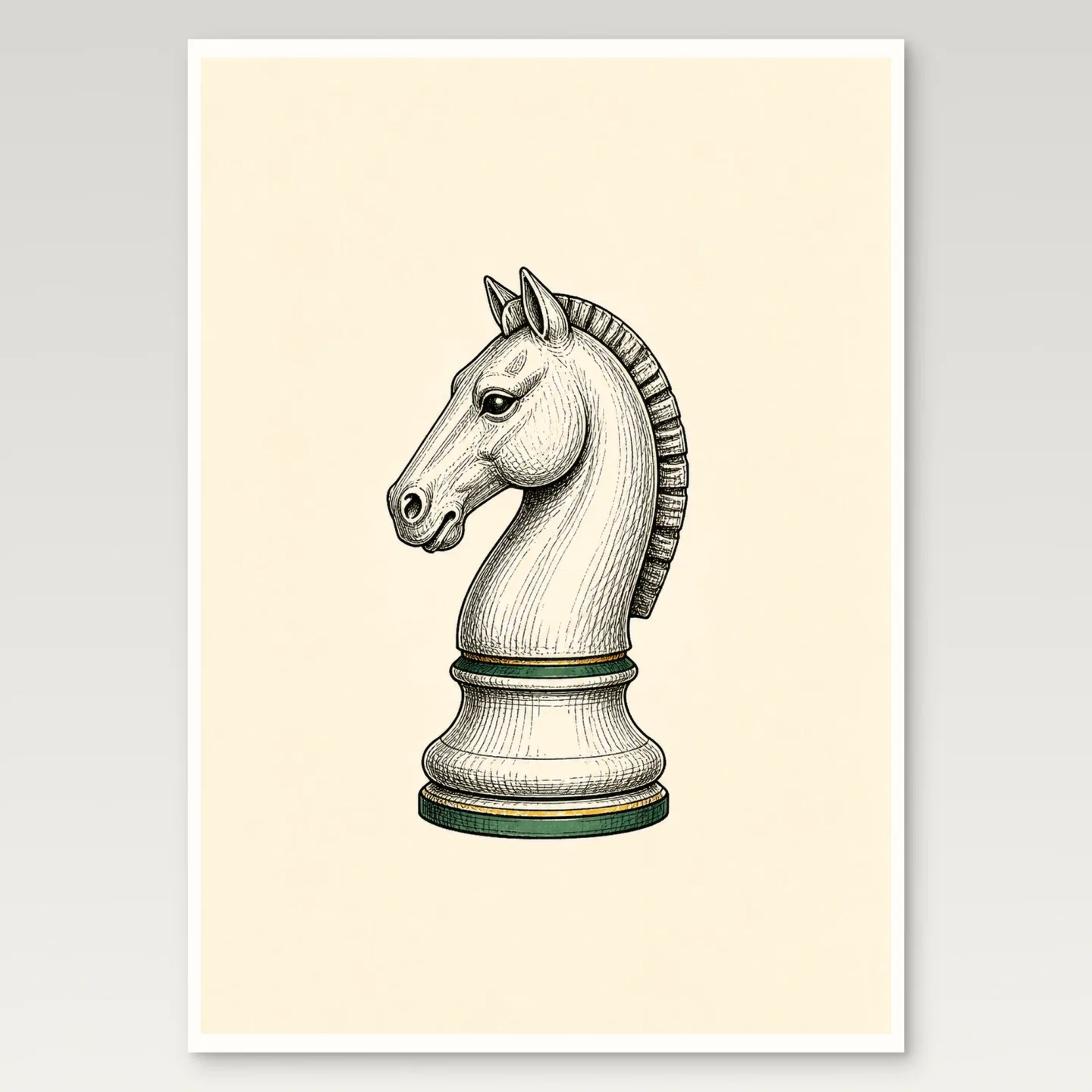 Chess Knight Poster mockup