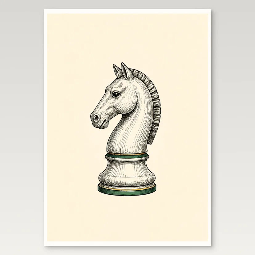 Chess Knight Poster