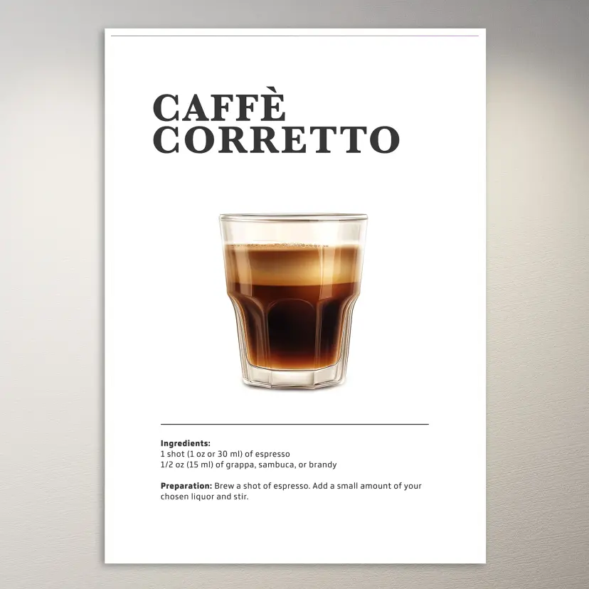 Caffe Corretto Drink Poster