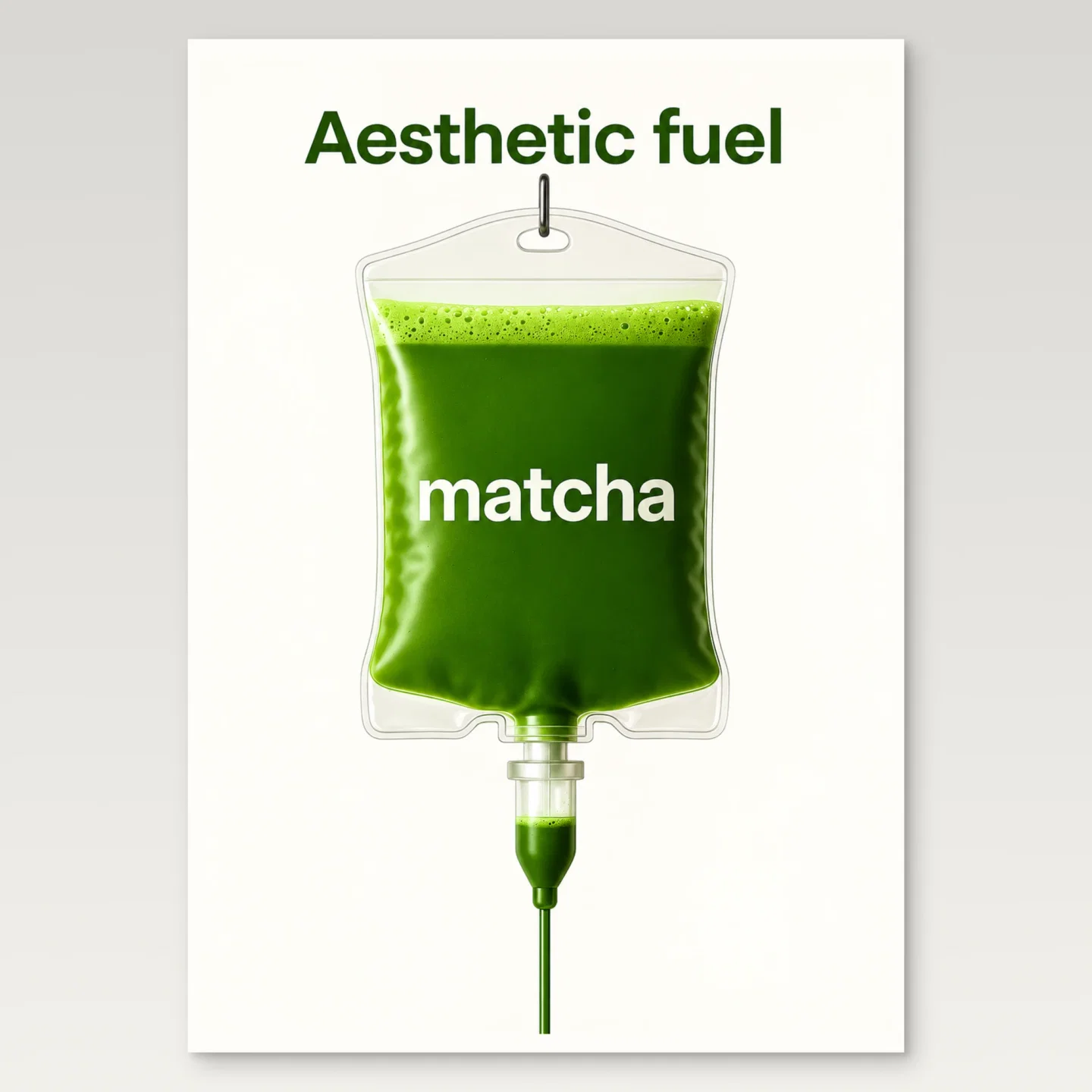Aesthetic Fuel Matcha Poster mockup