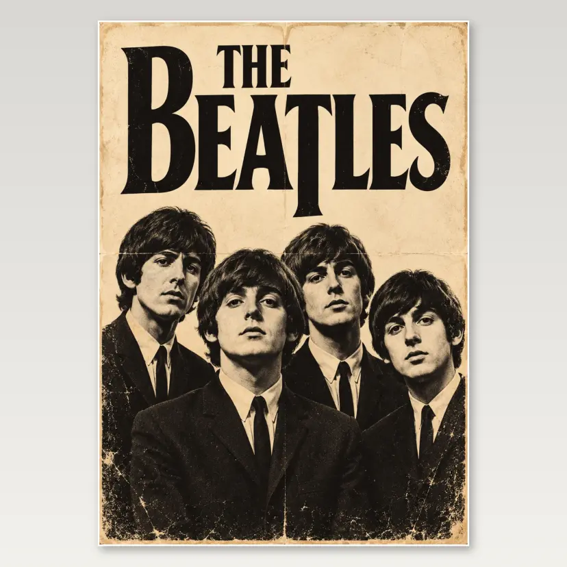 The Beatles Portrait A4 Poster