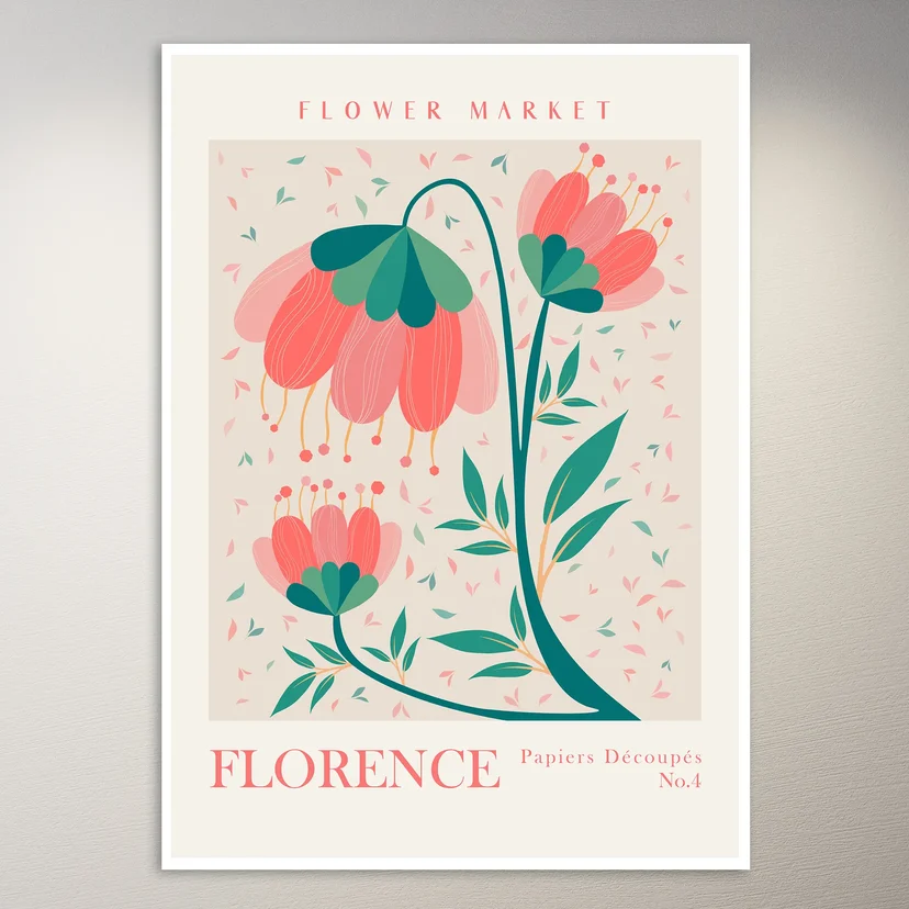 Flower Market Florence | Art Poster