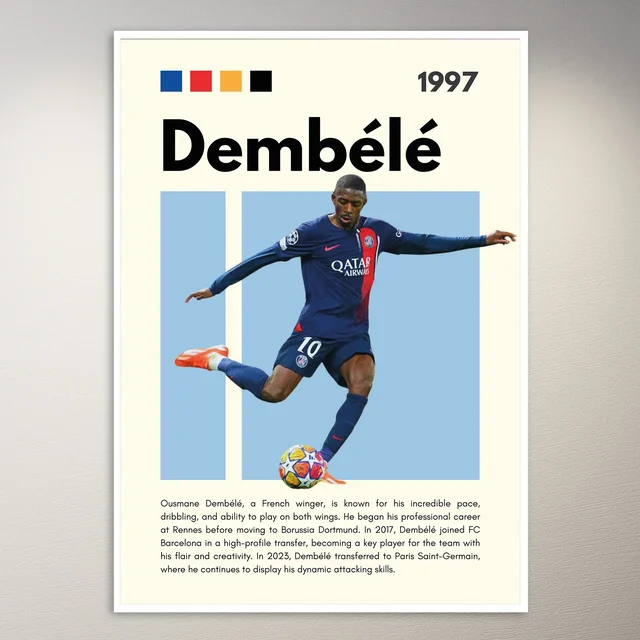 Dembele PSG Winger Poster