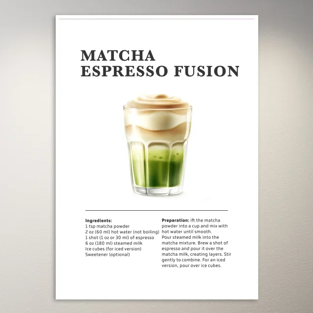 Matcha Espresso Drink Poster