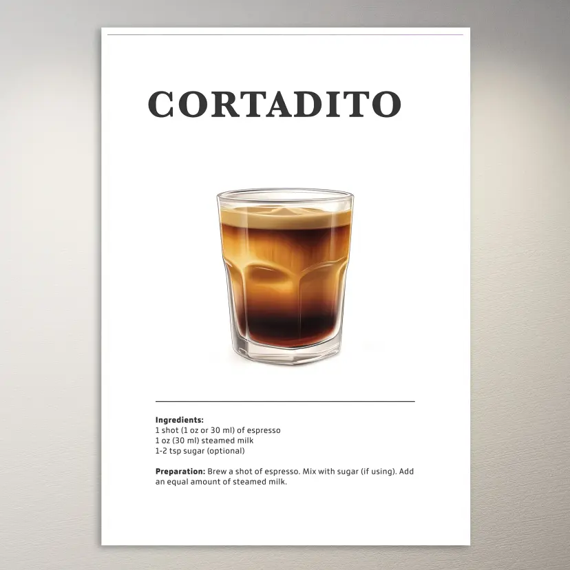 Cortadito Coffee Drink Poster