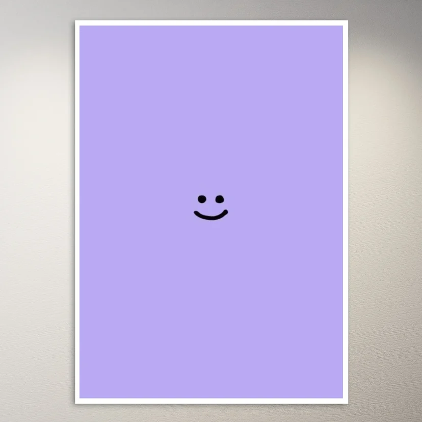Moon & Clouds | Cute Lilac Aesthetic Poster