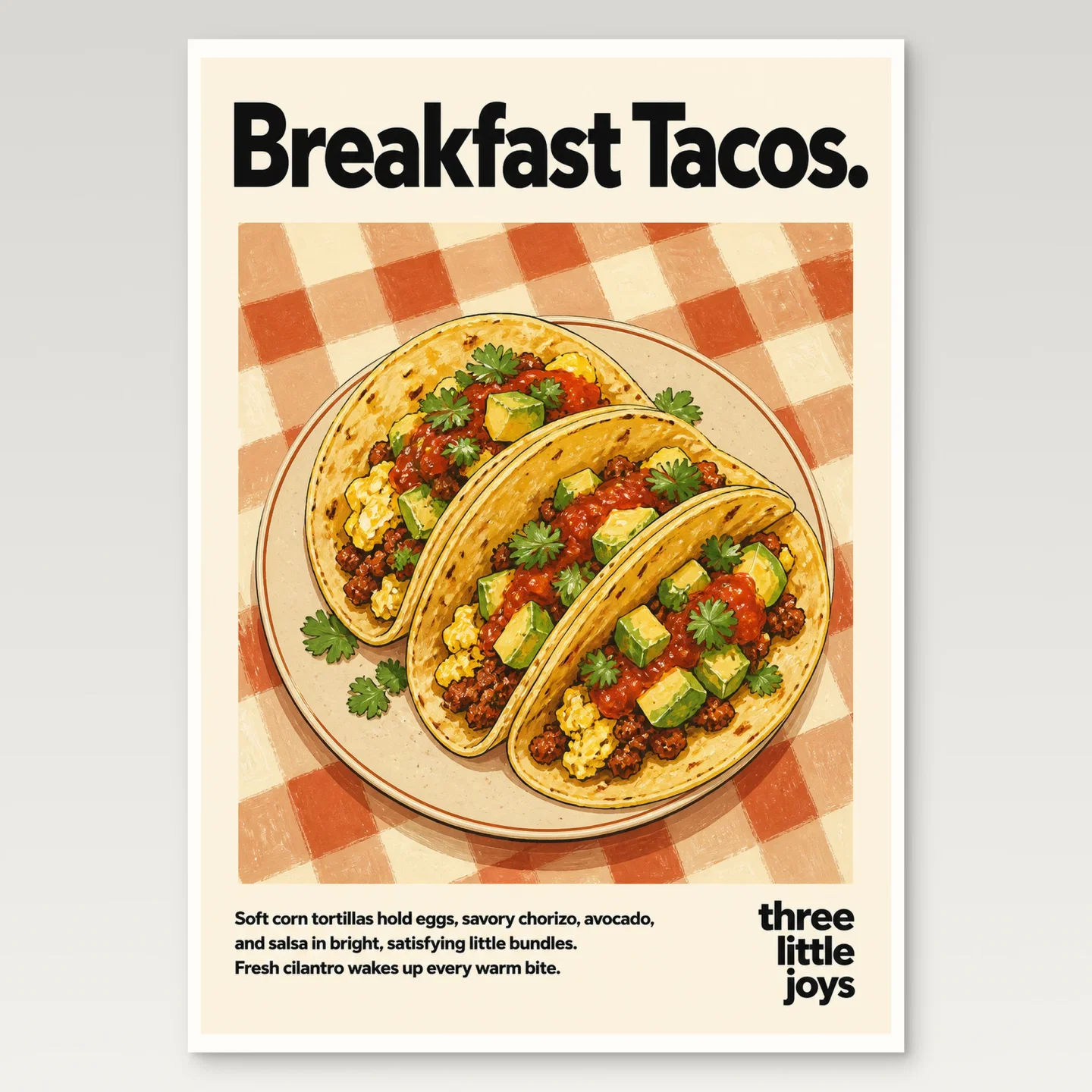 Breakfast Tacos Poster mockup