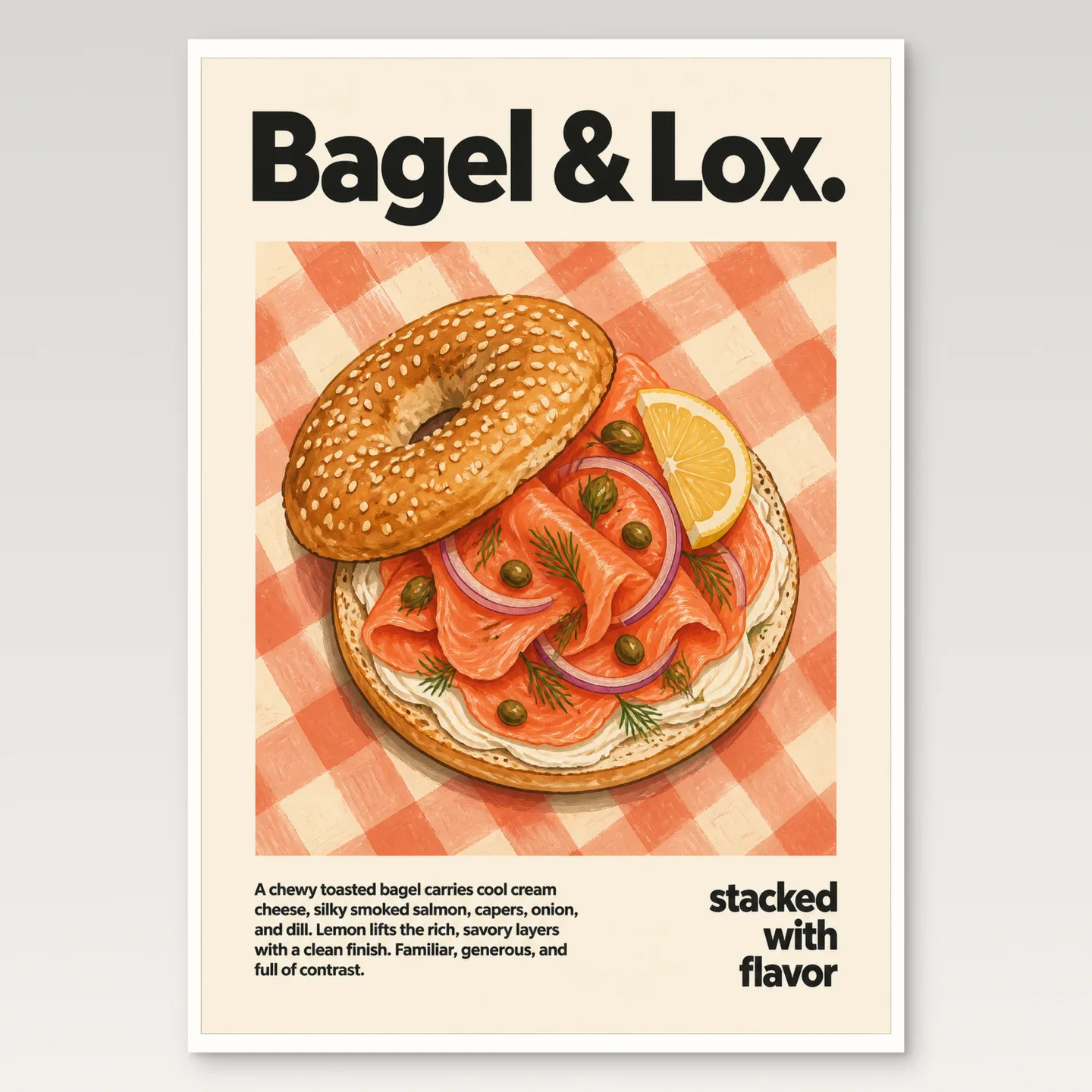 Bagel and Lox Poster mockup