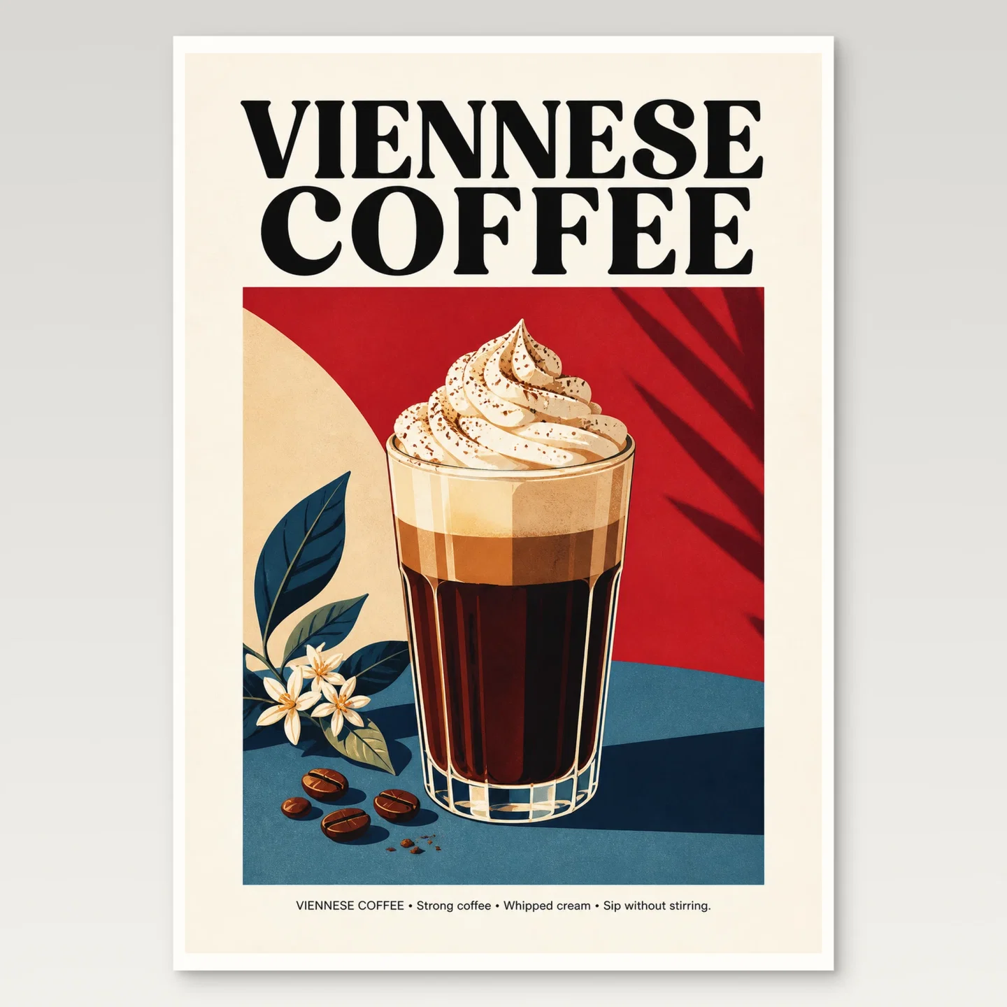 Viennese Coffee Poster mockup
