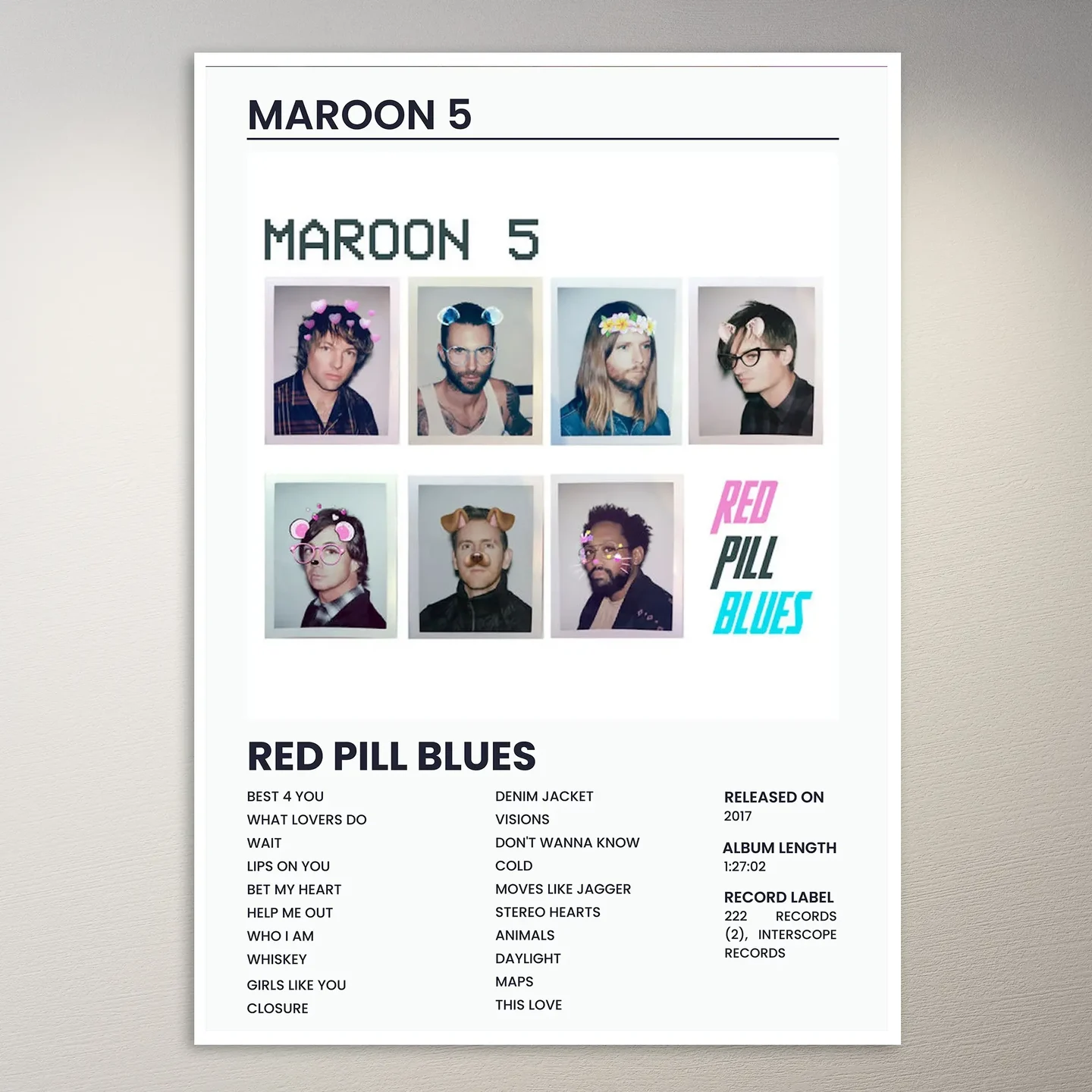 Maroon 5 Poster