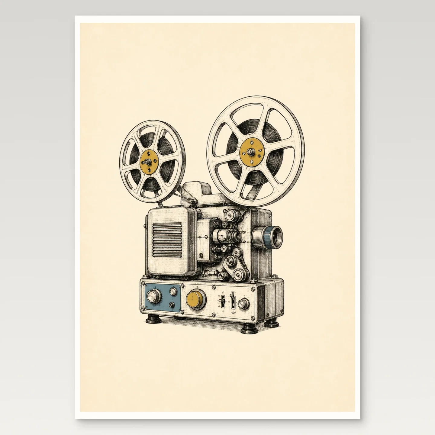 Film Projector Poster mockup