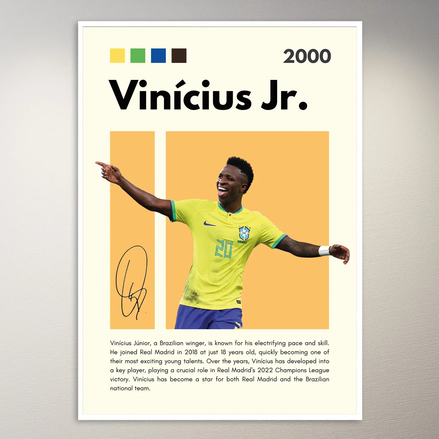 Vinicius Jr. 2022 Portrait Poster