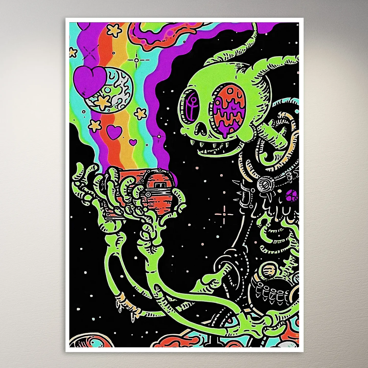 Psychedelic Trippy Aesthetic Wall Poster