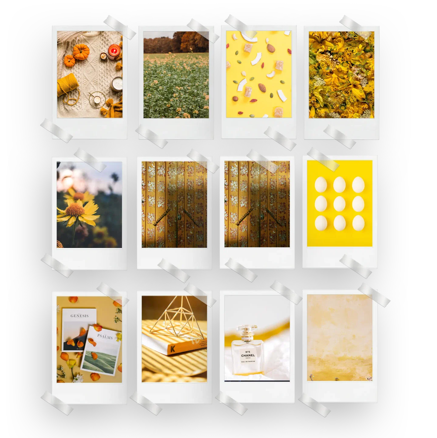 Yellow Aesthetic Prints Set of 12
