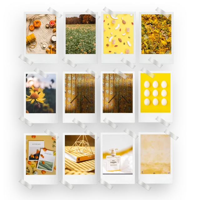 Yellow Aesthetic Prints Set of 12