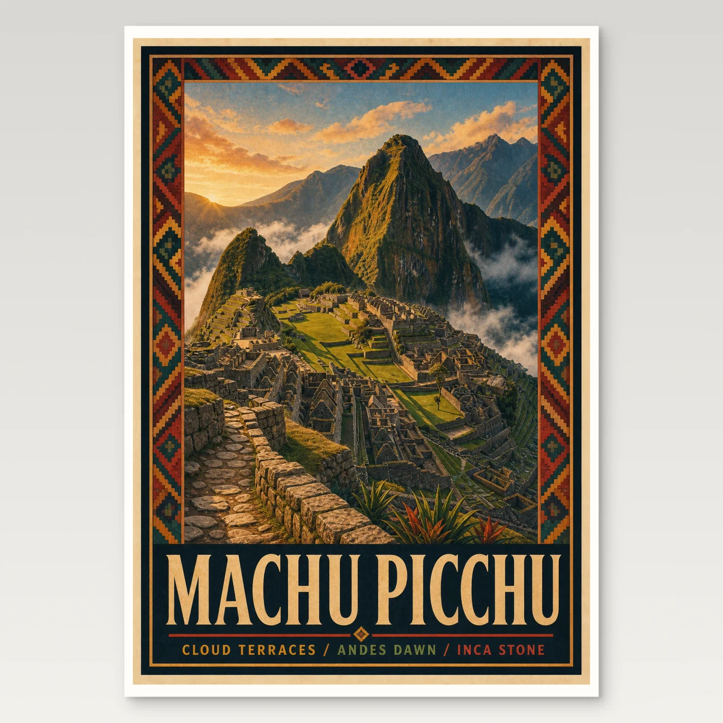 Machu Picchu Poster mockup