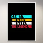 Gamer The Man The Myth The Legend | Gaming Poster