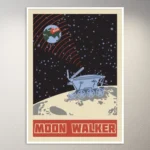 Vintage Moon Lander Poster