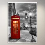 Vintage Phone Booth London poster