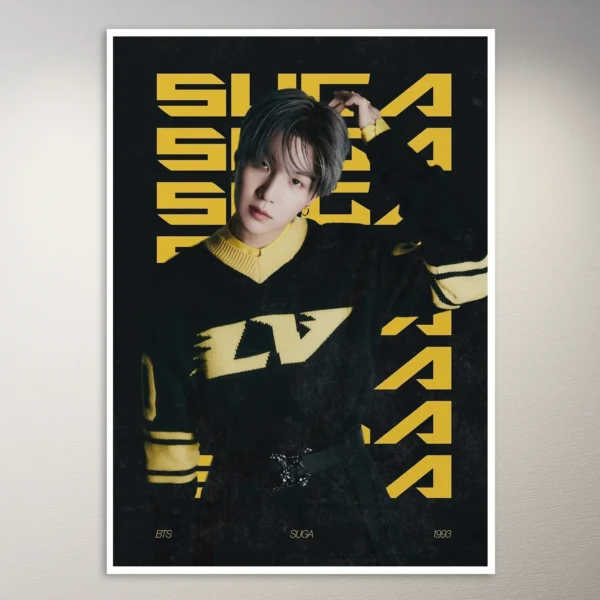 BTS Suga Poster | K-Pop Poster | BTS Poster