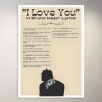 I love you in Bruno Major Lyrics | Music Poster