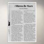 I wanna be yours Arctic Monkeys Poster | Music Poster