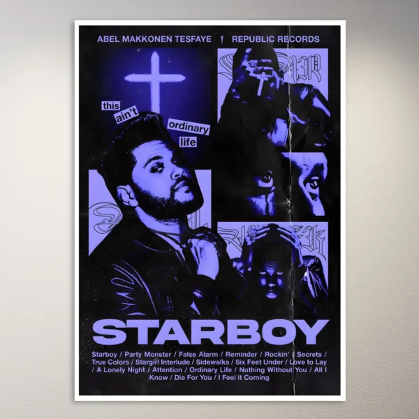 Staryboy The Weeknd Poster | Music Poster