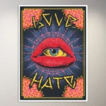 Vintage Love Hate Poster